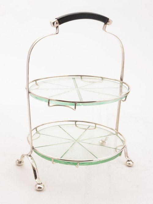 Art Deco 2-Tier Cake Stand Circa 1930