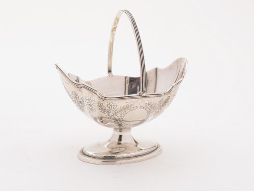 Victorian Silver Sugar Basket London 1890