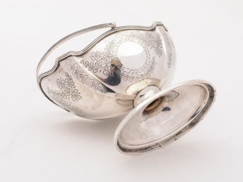 Victorian Silver Sugar Basket London 1890