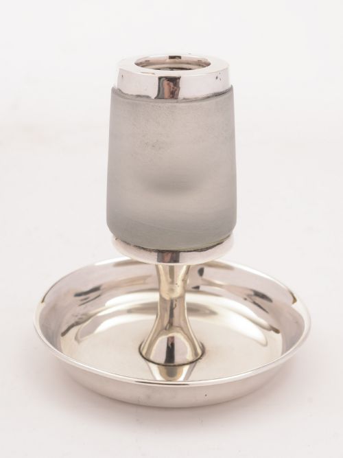 Edwardian Silver and Glass Match Striker Birmingham 1907