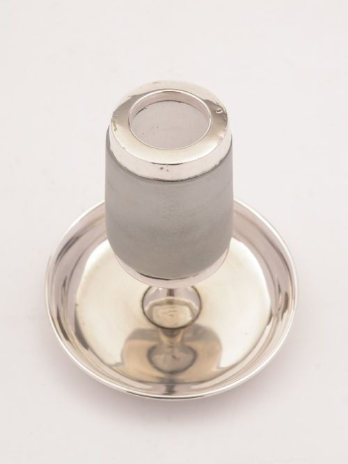 Edwardian Silver and Glass Match Striker Birmingham 1907