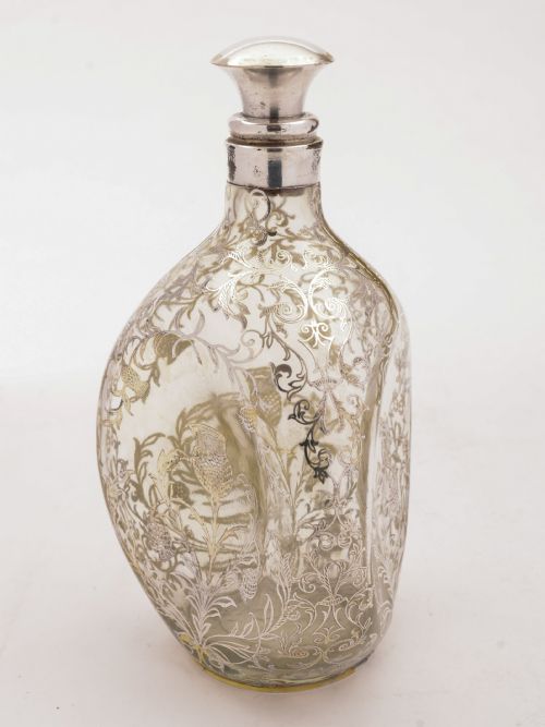 Scottish Silver Overlay Haig Whiskey Bottle