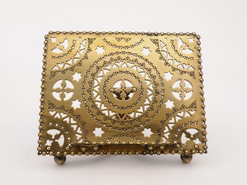 Victorian Brass Folding Book Stand Circa 1890