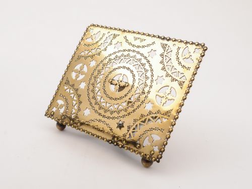 Victorian Brass Folding Book Stand Circa 1890
