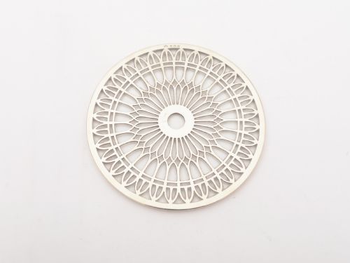 Silver and Glass Tea Pot Stand Birmingham 1927