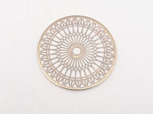 Silver and Glass Tea Pot Stand Birmingham 1927