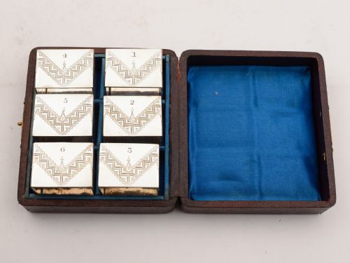 Cased Set of 6 Silver Plated Napkin Rings Circa 1890