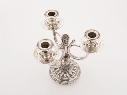 French Three Branch Candelabra Circa 1900