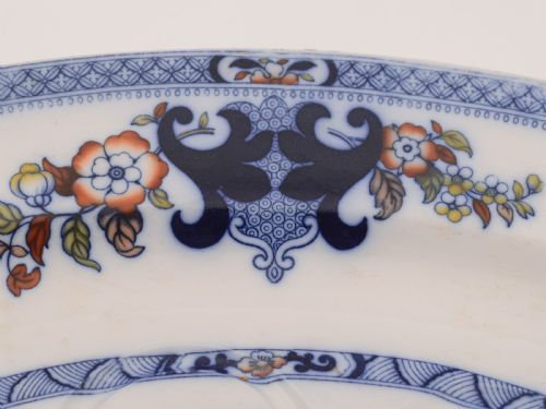 Large Minton Well and Tree Serving Dish Circa 1900