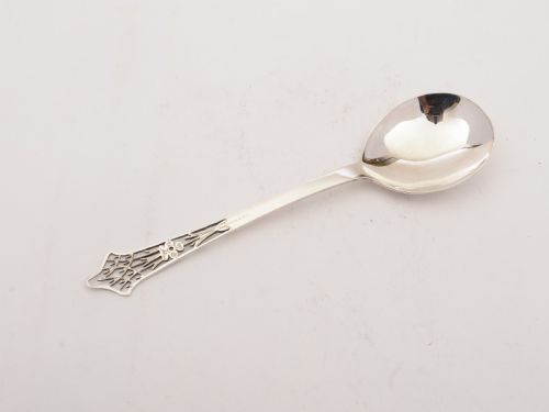 Cased Edwardian Silver Serving Spoon Sheffield 1905