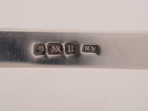 Cased Edwardian Silver Serving Spoon Sheffield 1905