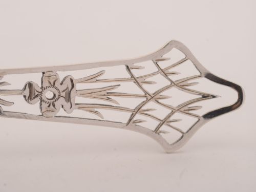 Cased Edwardian Silver Serving Spoon Sheffield 1905