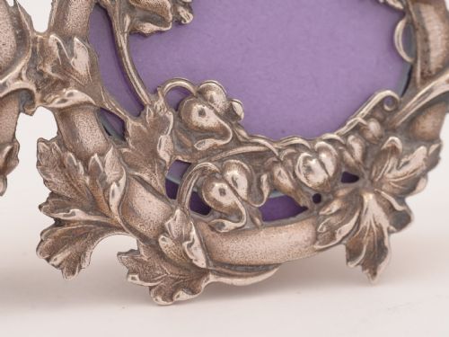 European Silver Double Photo Frame Circa 1970