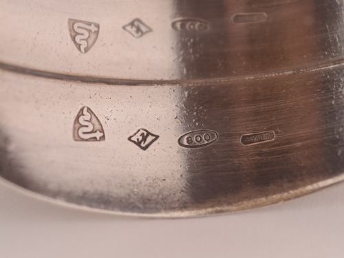 European Silver Double Photo Frame Circa 1970