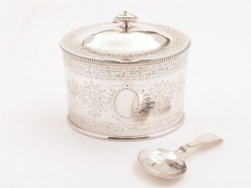 Victorian Silver Plated Tea Caddy Circa 1880