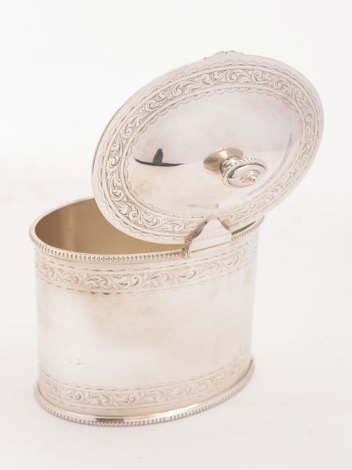Victorian Silver Plated Tea Caddy Circa 1880
