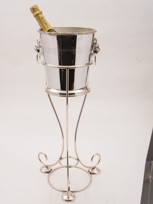 Champagne/Ice Bucket on Stand Circa 1930.
