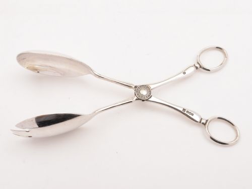 Pair of Silver Salad Servers Sheffield 1936