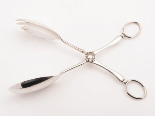 Pair of Silver Salad Servers Sheffield 1936