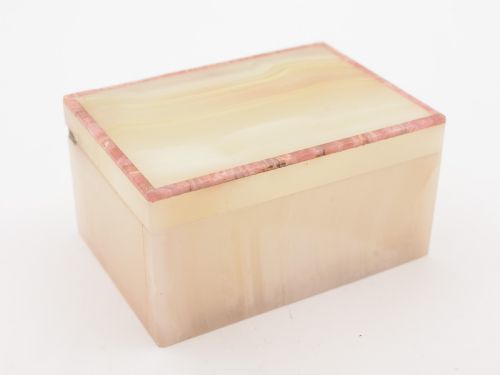 Onyx and Silver Table Box London 1947