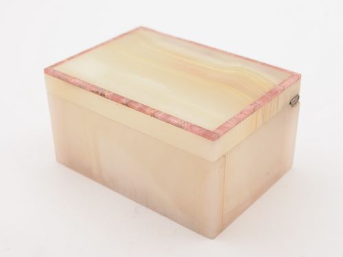 Onyx and Silver Table Box London 1947