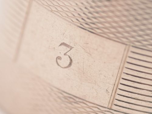 Set of 6 Vintage Silver Napkin Rings Numbered 1-6