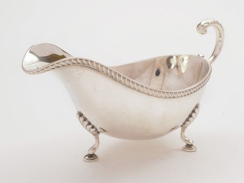 Vintage Silver Sauce Boat Birmingham 1968
