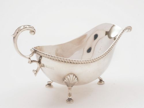 Vintage Silver Sauce Boat Birmingham 1968