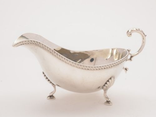Vintage Silver Sauce Boat Birmingham 1968