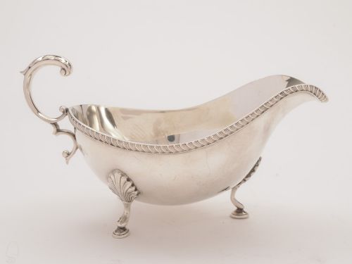 Vintage Silver Sauce Boat Birmingham 1968