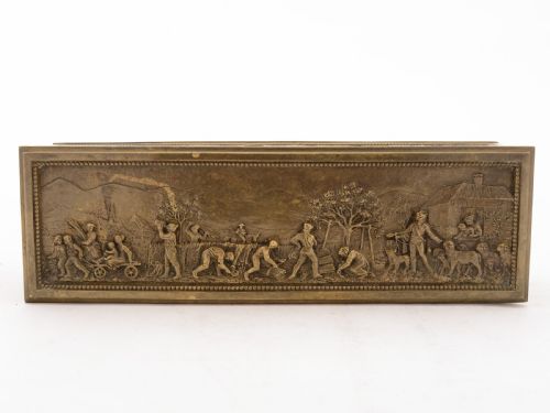 French Cast Brass Jewellery Casket Circa 1880