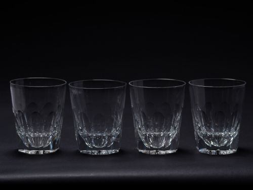 Set of 4 Cut Glass Whiskey Tumblers Circa 1920