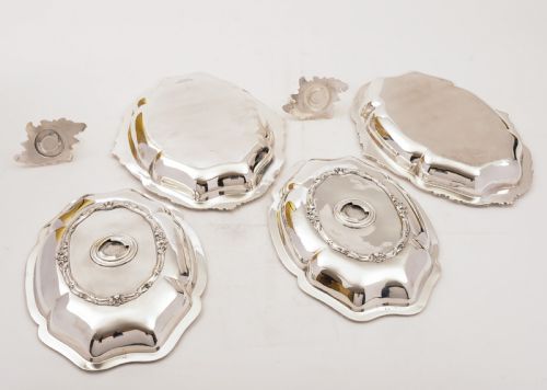 Pair of Victorian Entree Dishes Circa 1880