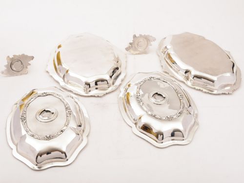 Pair of Victorian Entree Dishes Circa 1880