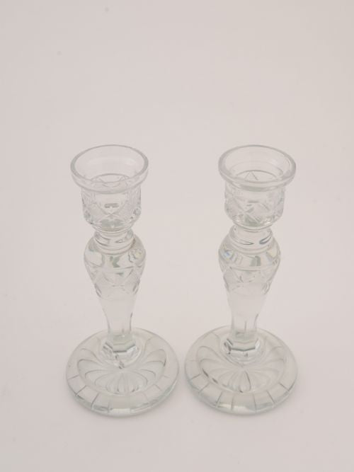 Pair of Cut Glass Candlesticks Circa 1920