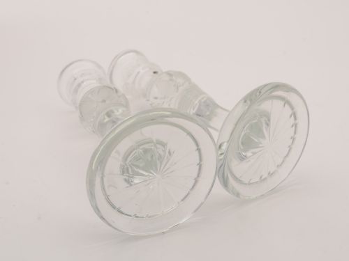 Pair of Cut Glass Candlesticks Circa 1920