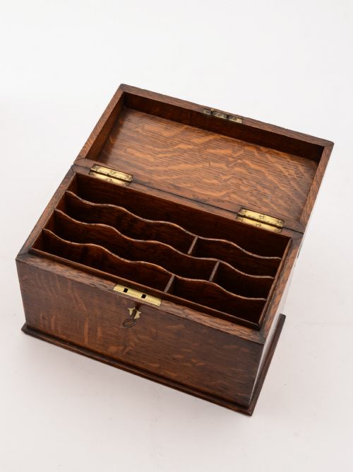 Edwardian Oak Letter/Document Box Circa 1905