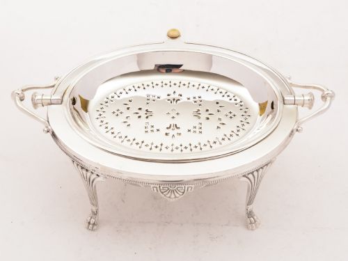 Victorian Silver Plated Rollover Dish Circa 1890