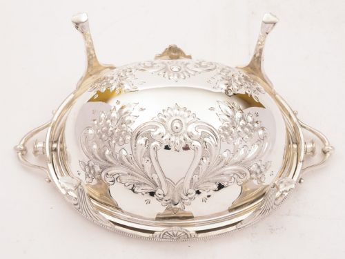 Victorian Silver Plated Rollover Dish Circa 1890