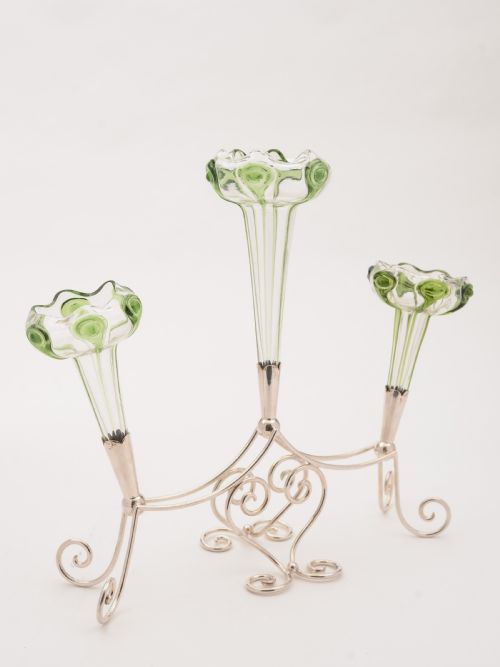 Edwardian Glass and Silver Plated Eperne Circa 1905
