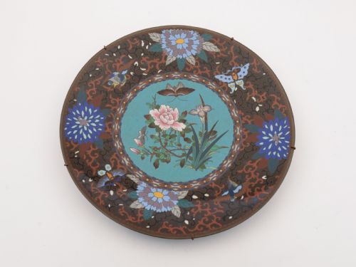 Japanese Cloisonne Plate Circa 1900