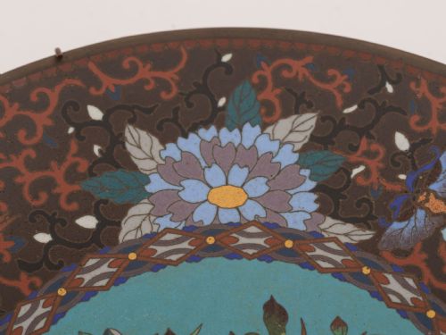 Japanese Cloisonne Plate Circa 1900