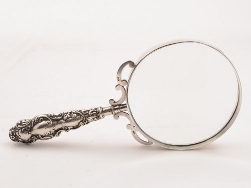 Edwardian Silver Magnifying Glass Birmingham 1902