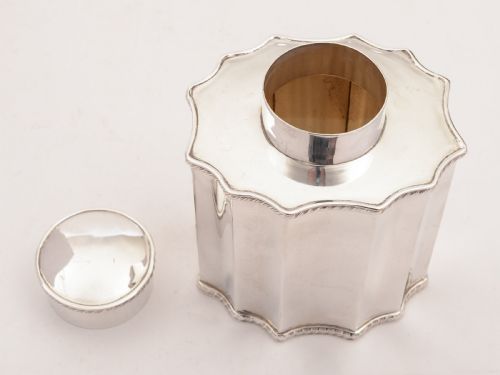 Edwardian Silver Plated Tea Caddy Circa 1905