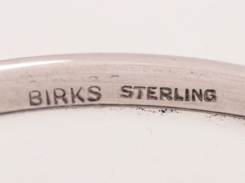 Set of 6 Sterling Silver and Glass Coasters Circa 1920