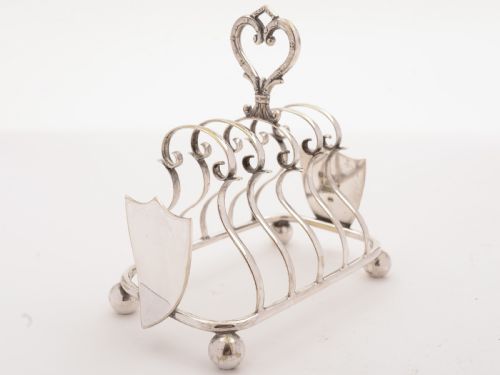 Edwardian Silver Plated Toast Rack Circa 1905