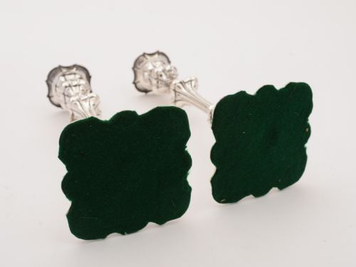 Pair of Elkington Silver Plated Candlesticks 1845