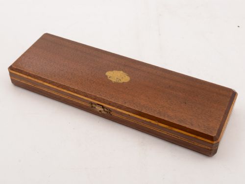 Cased Victorian Antler Handled Fish Servers 1883