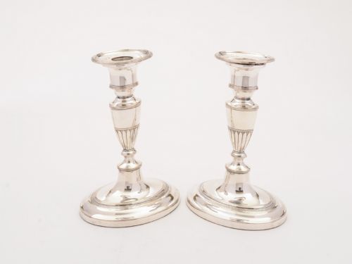Pair of Victorian Silver Plated Candlesticks Circa 1890