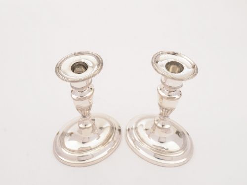 Pair of Victorian Silver Plated Candlesticks Circa 1890